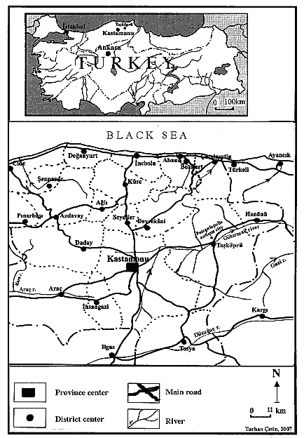 Location Map of Pompeiopolis