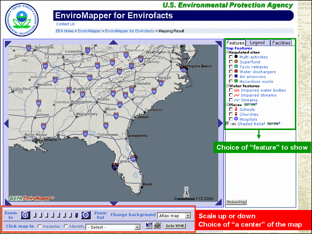 Figure 2: EnviroMapper: customizing reference