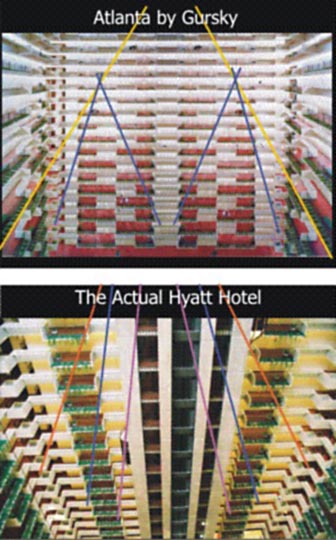 8	Vanishing point comparison in Gurskys Atlanta and Hatamis Hyatt Atlanta, Interior I