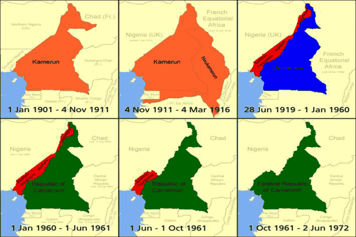 Map of Cameroon over time