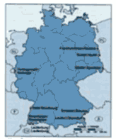 Titel des Atlas (links) und Übersichtskarte der Doppelstädte an deutschen Grenzen
