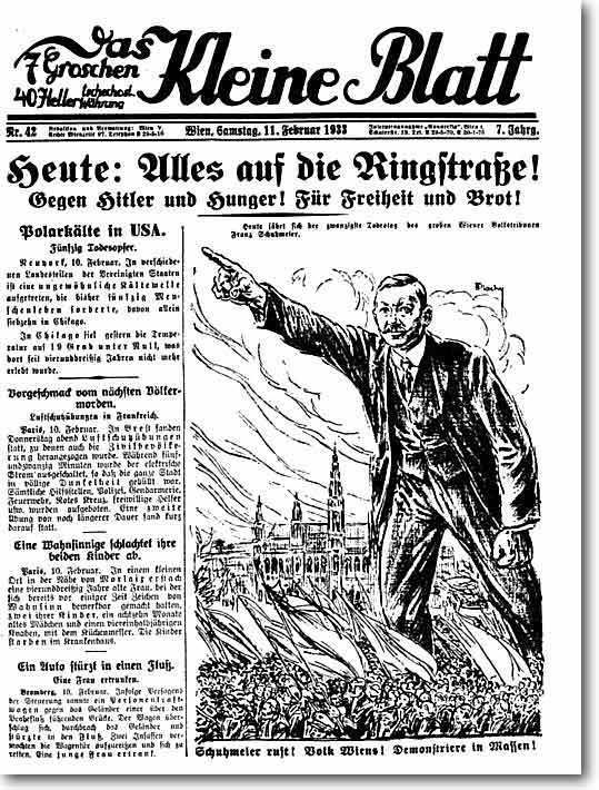 Titelblatt von Das Kleine Blatt, 11.2.1933